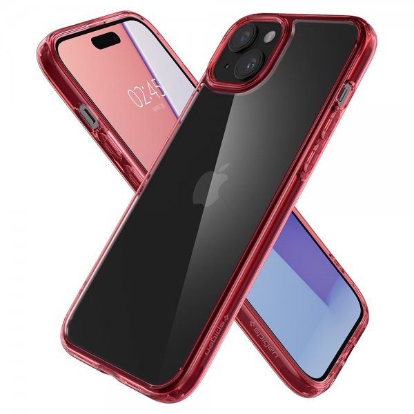 Spigen iPhone 15 Plus Suojakuori Ultra Hybrid Red Crystal