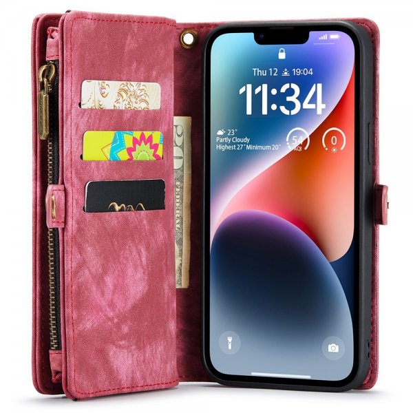 CaseMe iPhone 15 Pro -suojakuori 008-sarja irrotettava kuori punainen