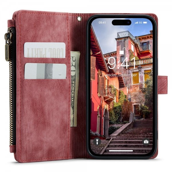 CaseMe iPhone 15 Pro -suojakuori C30 Series Punainen