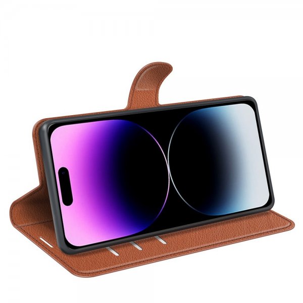 iPhone 15 Pro Litsi Ruskea Kotelo