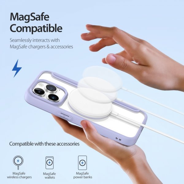 Dux Ducis iPhone 15 Pro -kotelo, Skin X Pro Series MagSafe, violetti