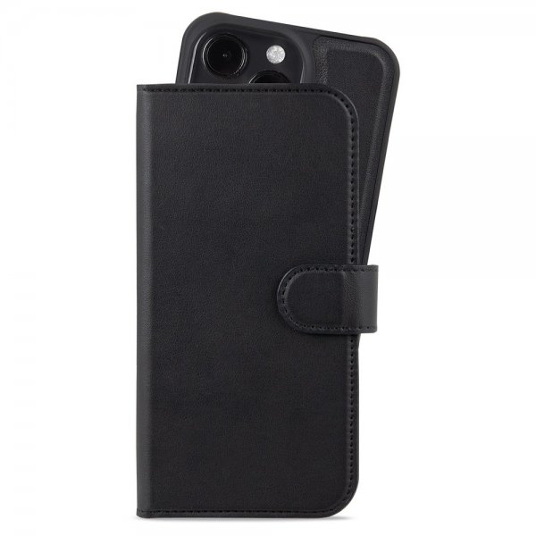 holdit iPhone 15 Pro Kotelo Wallet Case Magnet Plus Musta