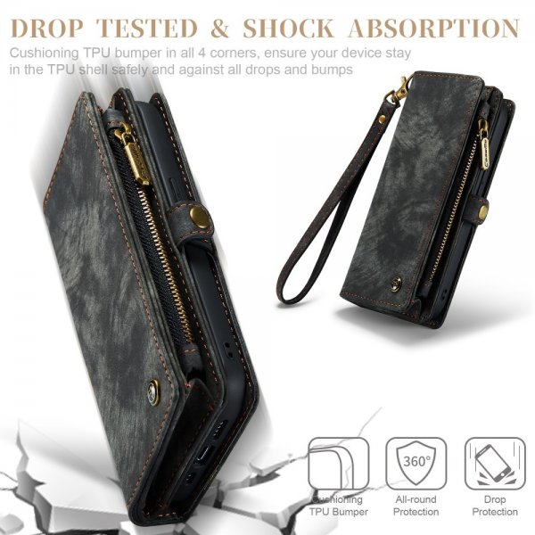 CaseMe iPhone 15 Pro Max Suojakotelo 008 Series Irrotettava Kuori Musta