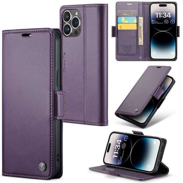 CaseMe iPhone 15 Pro Max -kotelo 023 Series Violetti