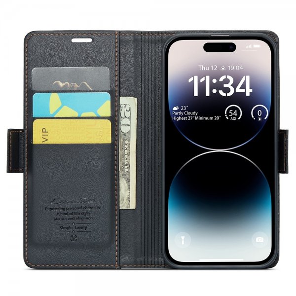 CaseMe iPhone 15 Pro Max Suojakuori 023 Series Musta