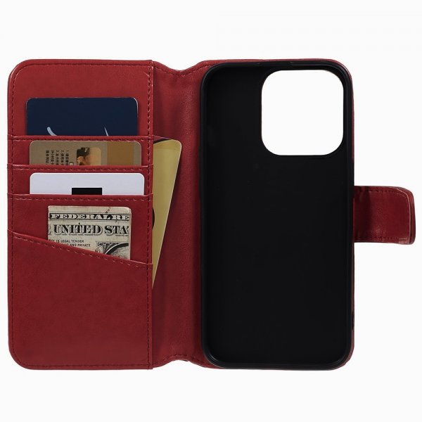 Nordic Covers iPhone 15 Pro Max Essential Leather -suojakotelo, Poppy Red