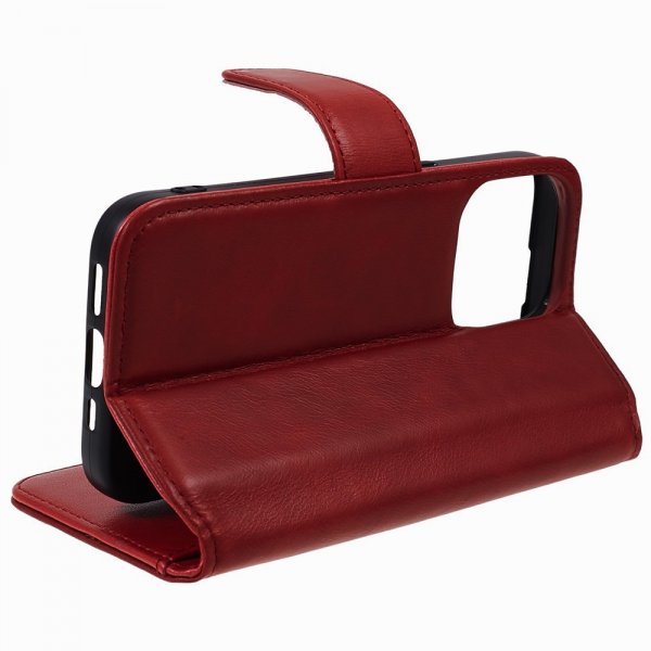 Nordic Covers iPhone 15 Pro Max Essential Leather -suojakotelo, Poppy Red