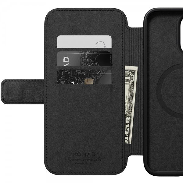Nomad iPhone 15 Pro Max Modern Leather Folio -kotelo Horween Rustic Brown