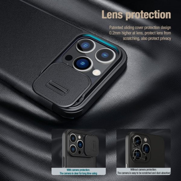 Nillkin iPhone 15 Pro Max Suojakuori Qin Pro Series Vihreä
