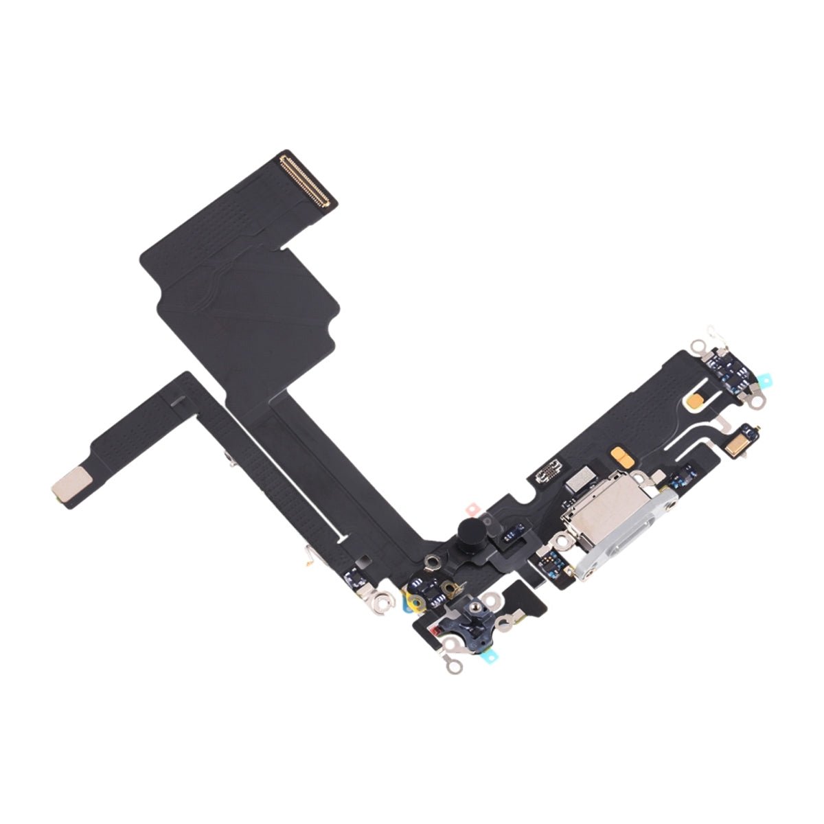 iPhone 15 Pro Max -latausliitin taipuisalla kaapelilla – Valkoinen