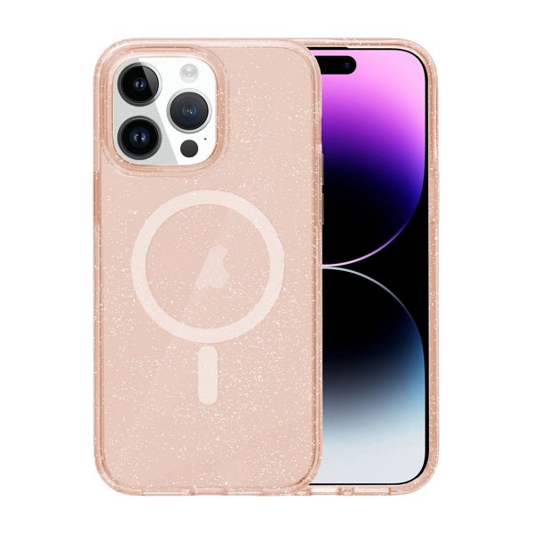 iPhone 15 Pro Max Kuori Glitter MagSafe Kulta