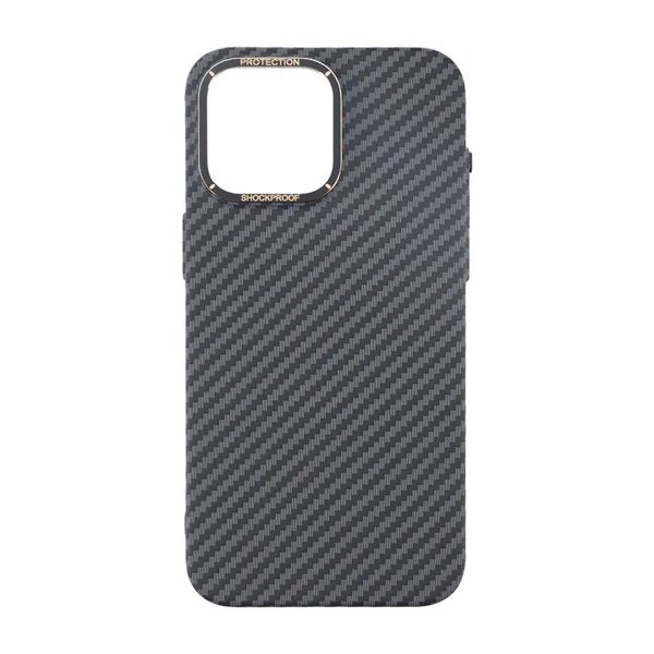 iPhone 15 Pro Max Kuori Hiilikuitukuvio Musta
