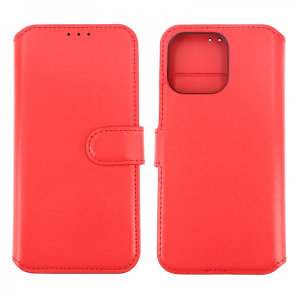 Rvelon iPhone 15 Pro Max Aito Nahkakuori Punainen
