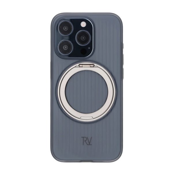 Rvelon iPhone 15 Pro Max Kuori Pyörivä MagSafe-jalusta Harmaa