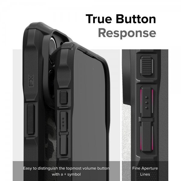 Ringke iPhone 15 Pro Max Kuori Fusion X Design Camo Black