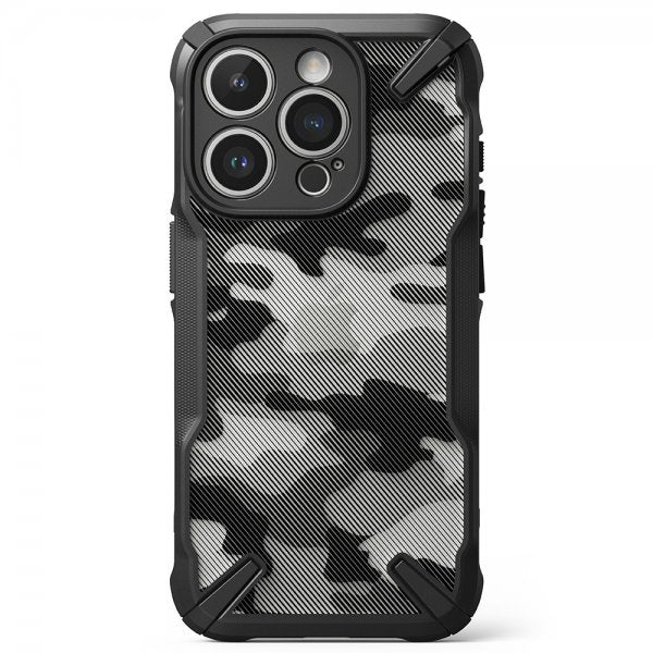 Ringke iPhone 15 Pro Max Kuori Fusion X Design Camo Black