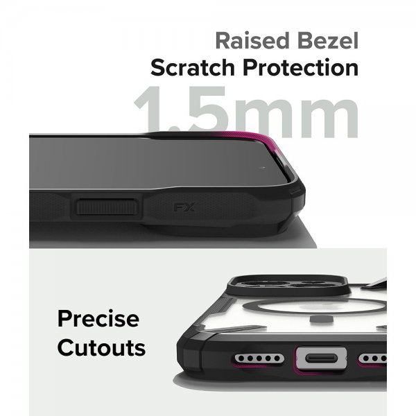 Ringke iPhone 15 Pro Max Kuori Fusion X Magnetic Matte Black