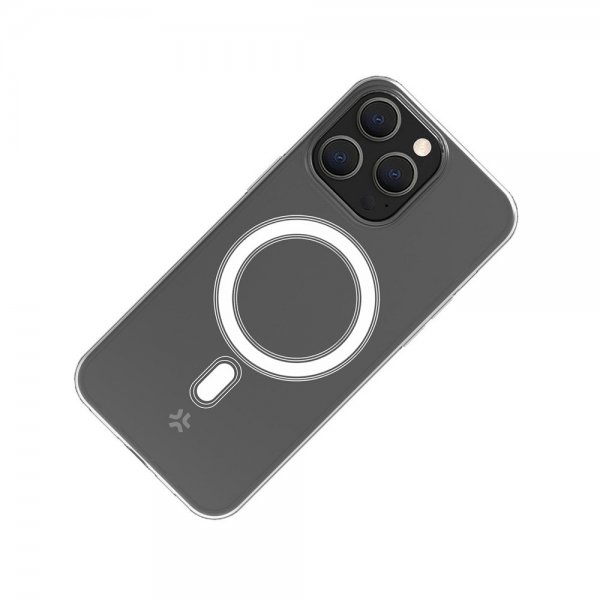 Celly iPhone 15 Pro Max -kuori GELSKINMAG MagSafe Transparentti