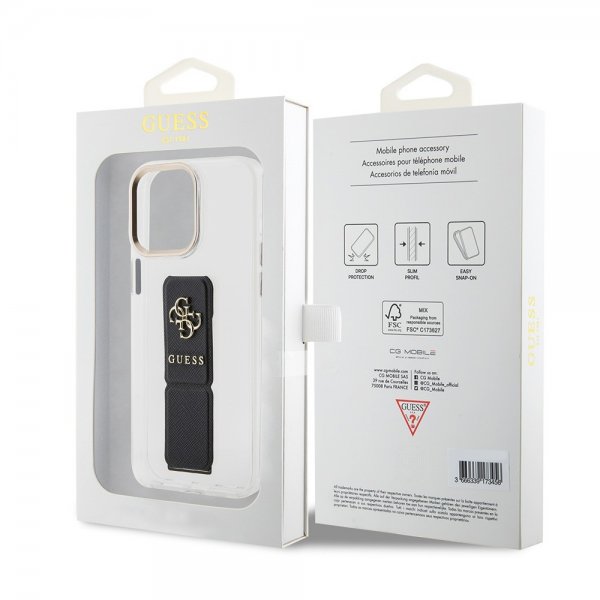 Guess iPhone 15 Pro Max Kuori Grip Stand Clear Transparent