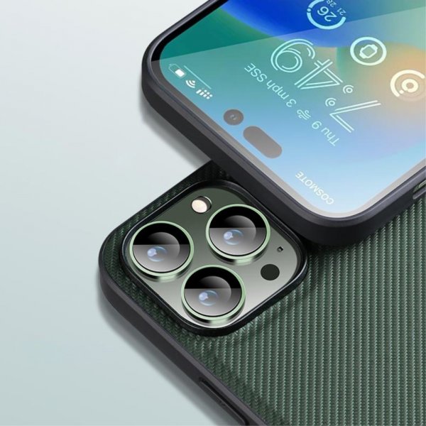 X-Level iPhone 15 Pro Max -kuori Kevlar II -sarja harmaa