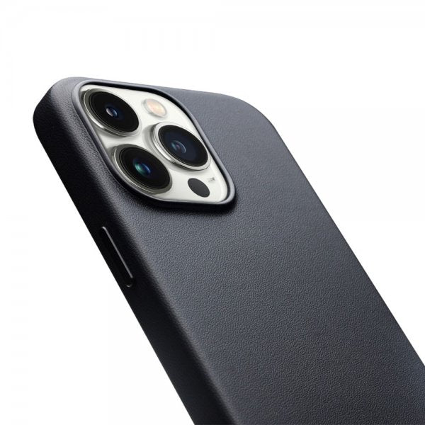 Qialino iPhone 15 Pro Max -tekonahkakuori MagSafe - Musta