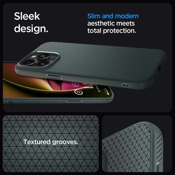 Spigen iPhone 15 Pro Max Kuori Liquid Air Abyss Green