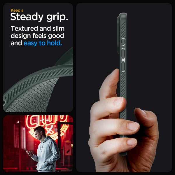 Spigen iPhone 15 Pro Max Kuori Liquid Air Abyss Green