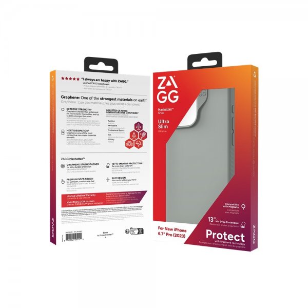 ZAGG iPhone 15 Pro Max Kuori Manhattan Snap Sage