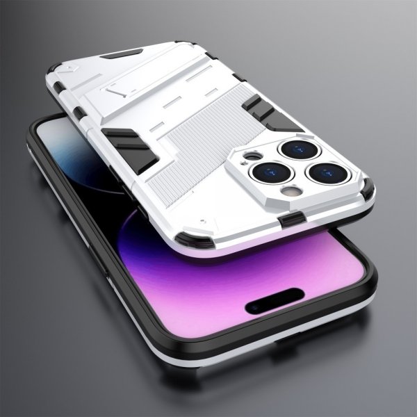 iPhone 15 Pro Max Kuori telineellä Valkoinen