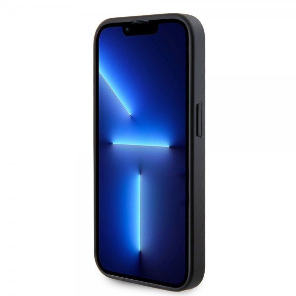 Guess iPhone 15 Pro Max Kuori Metal Logo Strass Musta