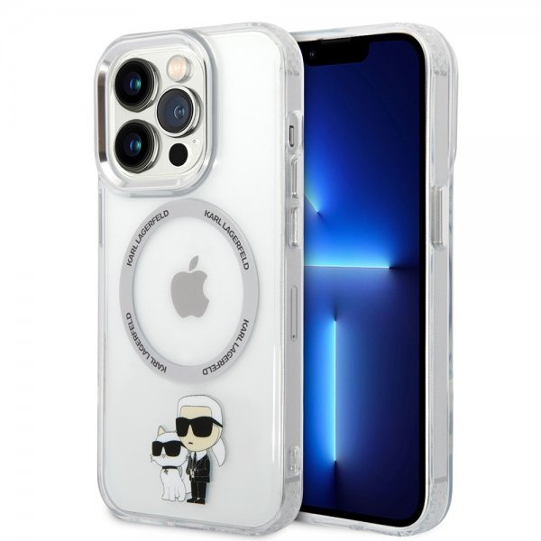 Karl Lagerfeld iPhone 15 Pro Max Kuori NFT Karl & Choupette Transparent