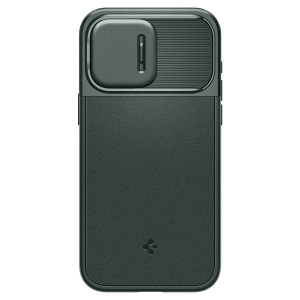 Spigen iPhone 15 Pro Max -suojakuori Optik Armor MagFit Abyss Green
