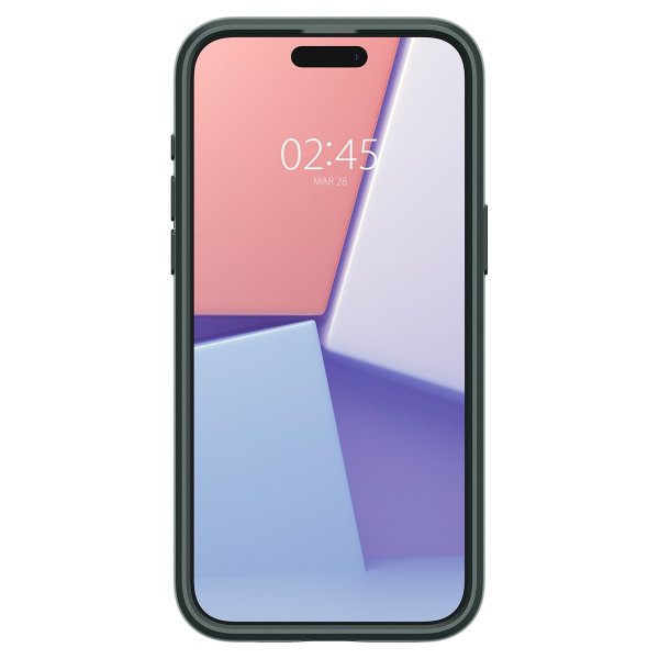 Spigen iPhone 15 Pro Max -suojakuori Optik Armor MagFit Abyss Green