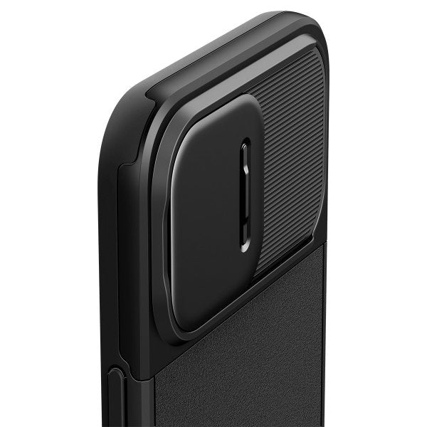 Spigen iPhone 15 Pro Max -suojakuori Optik Armor MagFit Musta