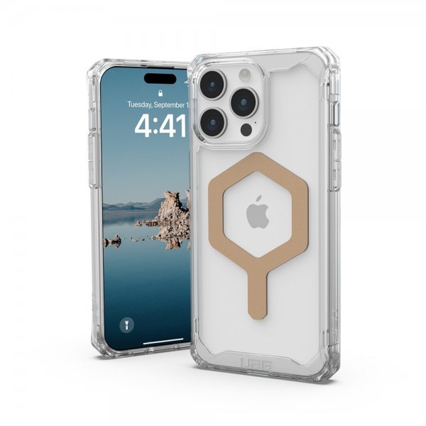 Urban Armor Gear (UAG) iPhone 15 Pro Max Kuori Plyo MagSafe Ice Kulta