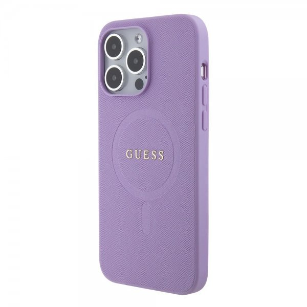 Guess iPhone 15 Pro Max Saffiano MagSafe -kuori Violetti