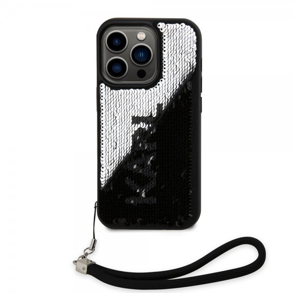 Karl Lagerfeld iPhone 15 Pro Max Kuori Sequin Musta