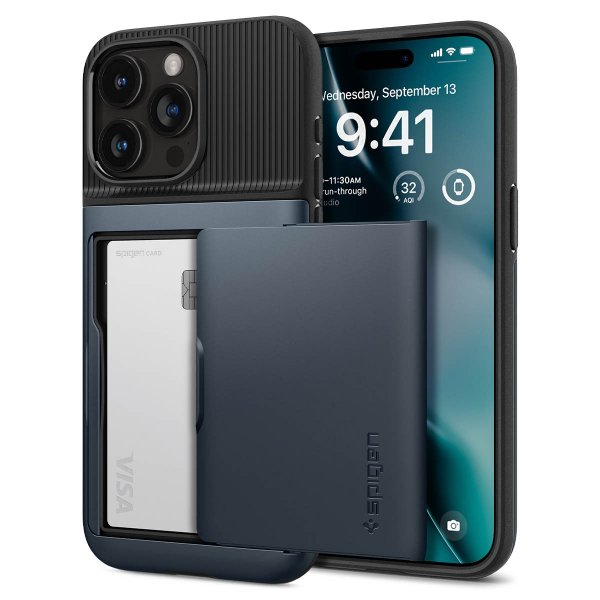 Spigen iPhone 15 Pro Max Kuori Slim Armor CS Metal Slate