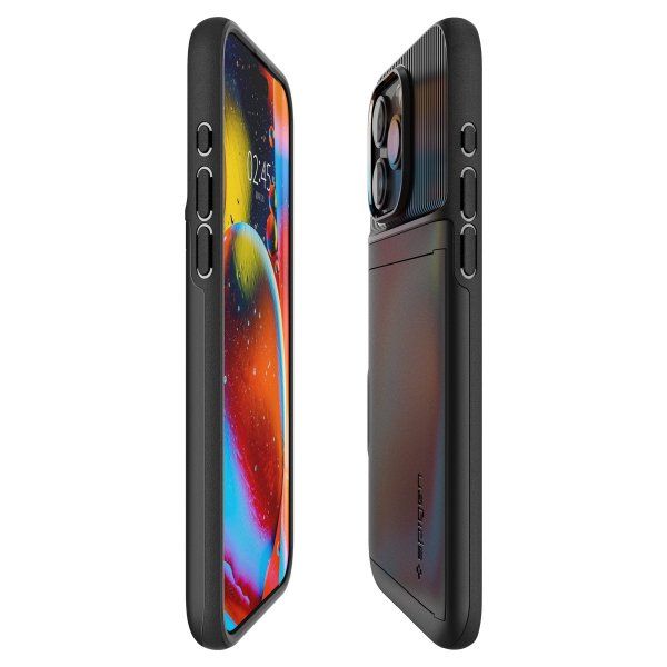 Spigen iPhone 15 Pro Max Kuori Slim Armor CS Musta