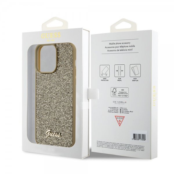 Guess iPhone 15 Pro Max Kuori Square Mirror Kulta
