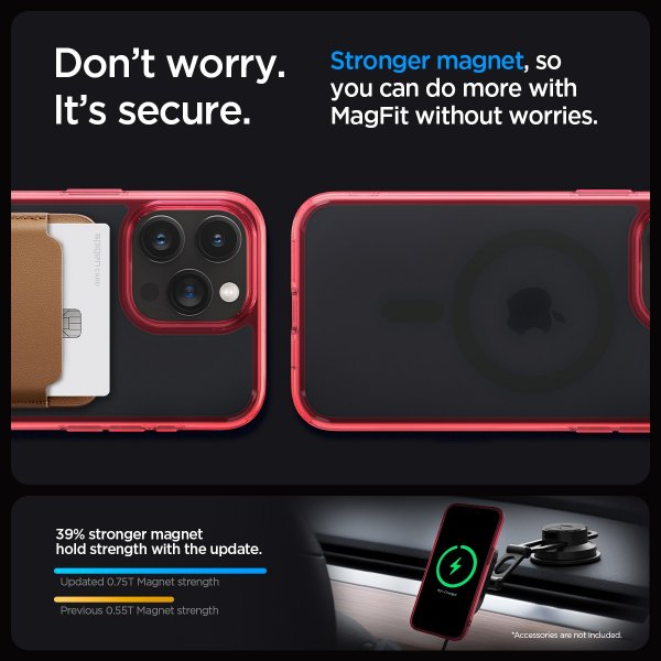 Spigen iPhone 15 Pro Max Kuori Ultra Hybrid MagFit Frost Deep Red
