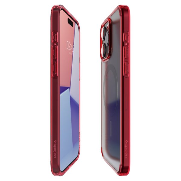 Spigen iPhone 15 Pro Max Kuori Ultra Hybrid MagFit Frost Deep Red