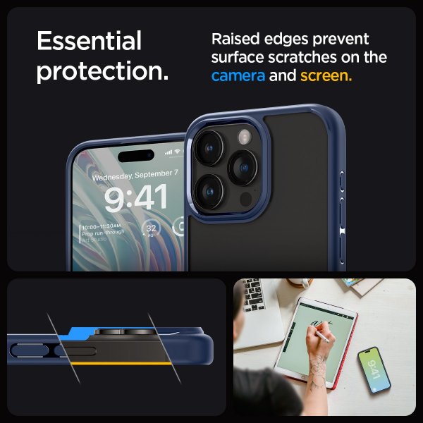 Spigen iPhone 15 Pro Max Kuori Ultra Hybrid Navy Blue