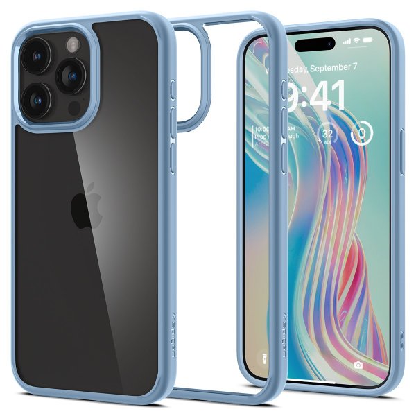 Spigen iPhone 15 Pro Max -suojakuori Ultra Hybrid Sierra Blue