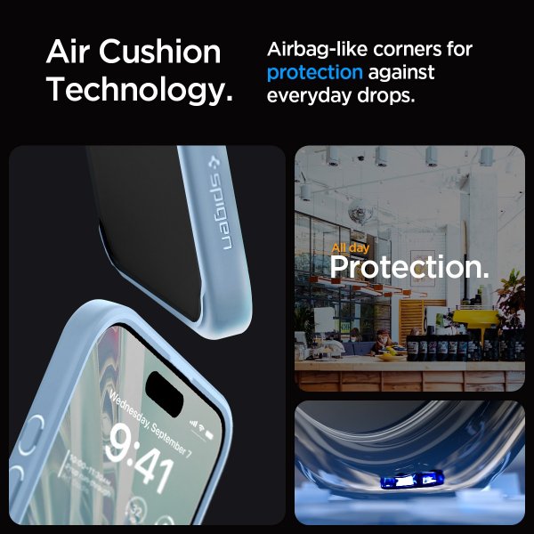 Spigen iPhone 15 Pro Max -suojakuori Ultra Hybrid Sierra Blue