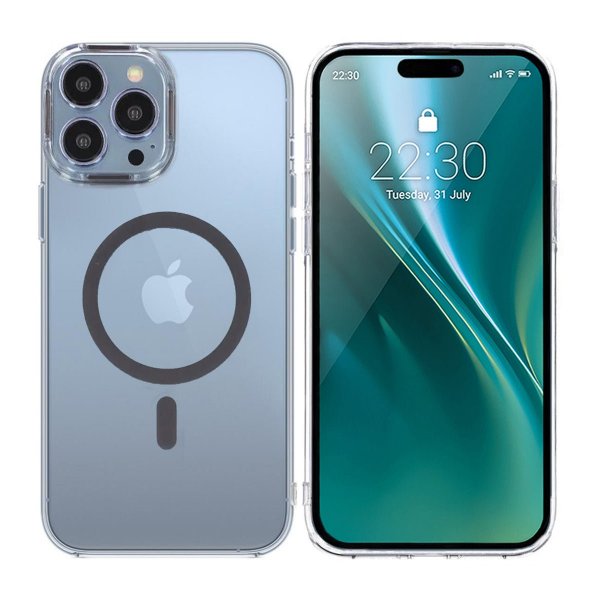 iPhone 15 Pro Max Kuori TPU MagSafe Harmaa