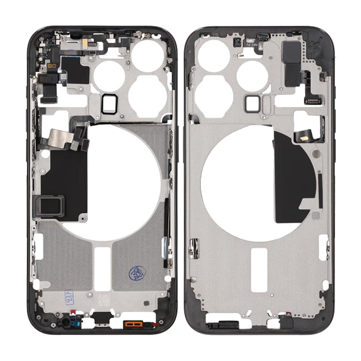 iPhone 15 Pro -keskikehys pienten osien kanssa, OEM – titaanins musta