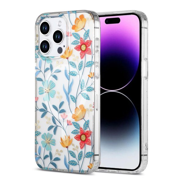 iPhone 15 Pro Kuori Kukkakuvio MagSafe Oksat