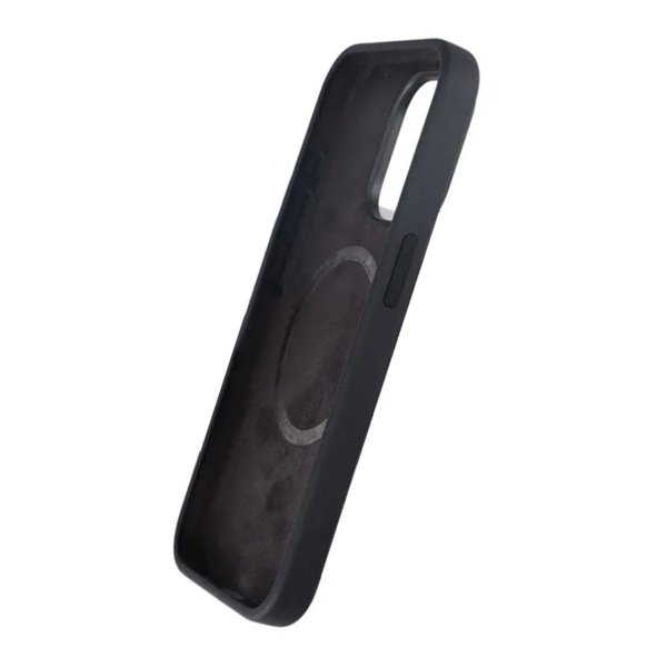 Rvelon iPhone 15 Pro -silikonikuori MagSafe, musta
