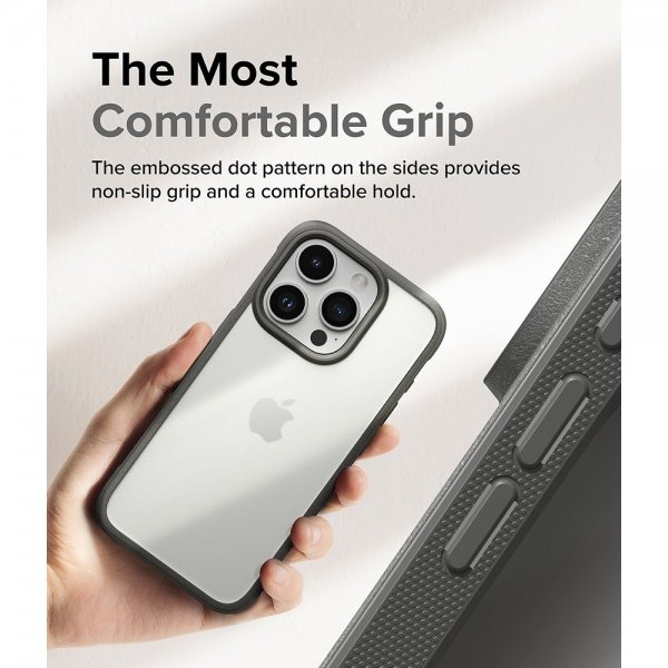 Ringke iPhone 15 Pro -suojakuori Fusion Bold Matte Gray